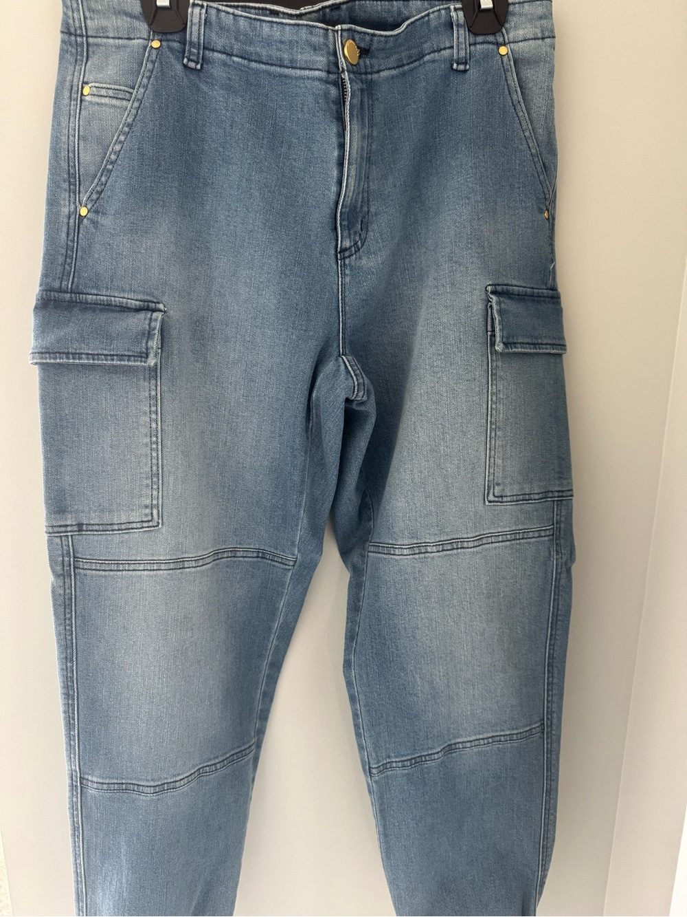 Michael Kors Light Blue Relaxed Cargo Jeans